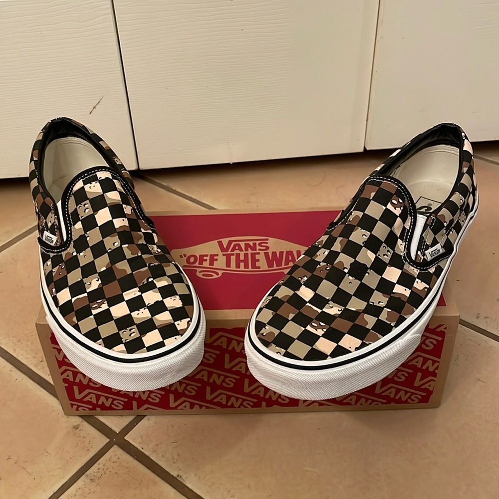 Vans Slip On Mens Checkerboard/Camo